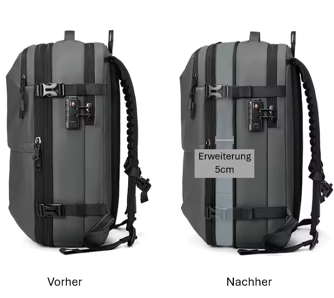 Handgepäck Reise-/Wanderrucksack MALVEO Pro mit integriertem Vakuumsystem – Malveo